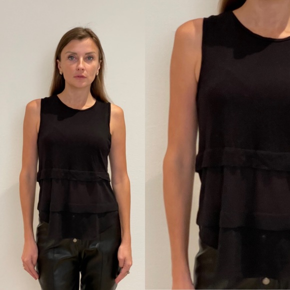 Michael Kors Tops - Michael Kors Black Layered Tank Top PS